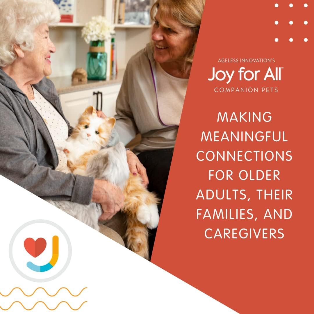 JOY for ALL - Orange Tabby Cat - Interactive Companion Pets - Realistic & Lifelike, 10.5 Inch