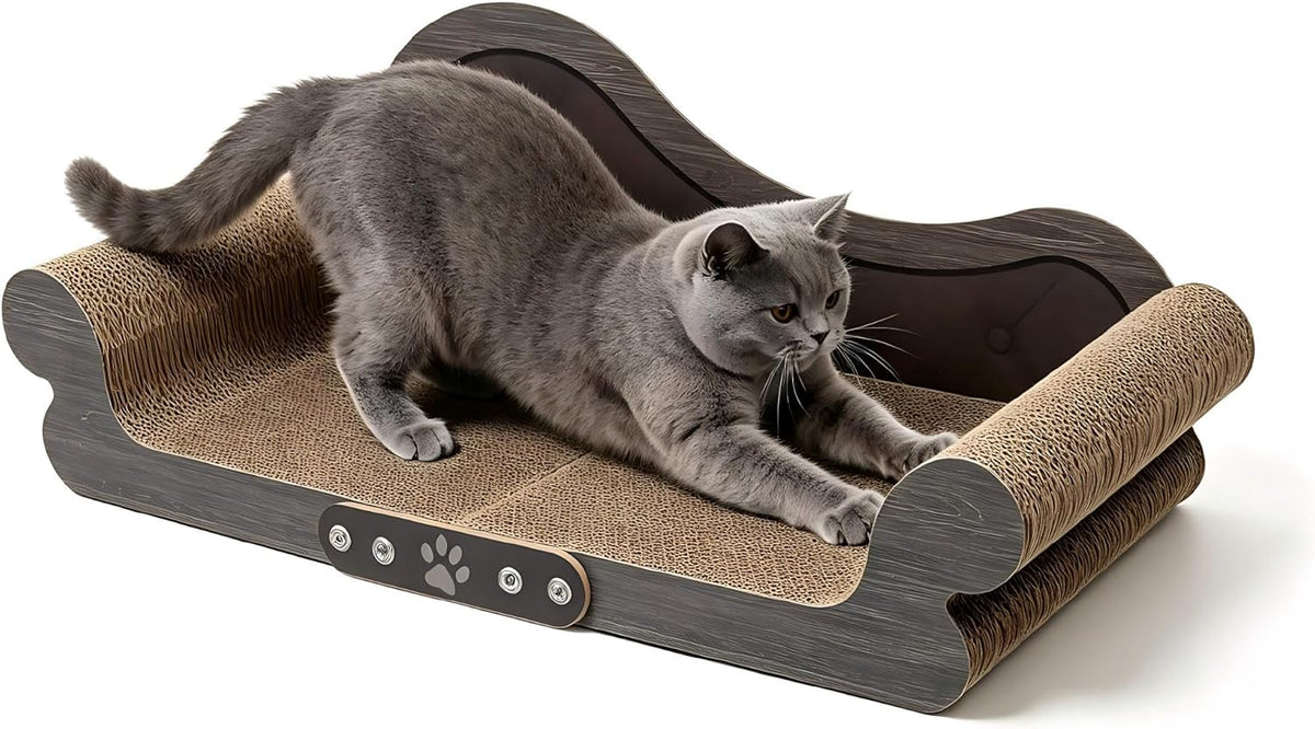 Extra Large Cat Scratcher Bed, Sofa Shaped Cardboard Couch