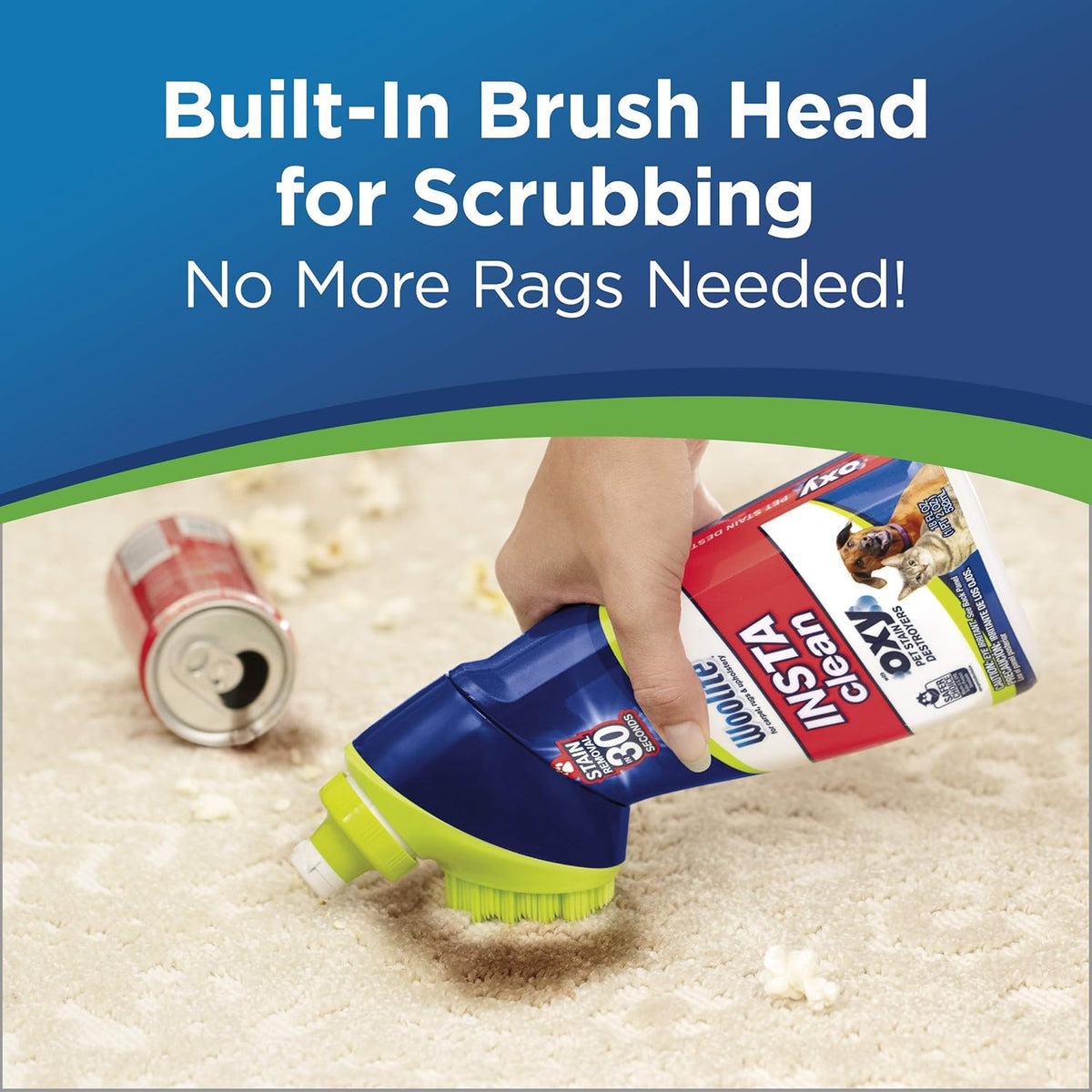 Woolite Instaclean Pet with Brush Head Cleaner, 1740, 18 Fl. Oz, 18 Fl Oz , White