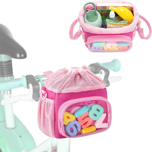 Lodrid Kids Bike Basket Front with Drawstring Top