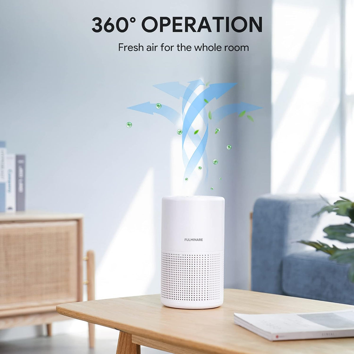 Air Purifiers for Bedroom, FULMINARE H13 True HEPA Filter up to 1086 Ft²