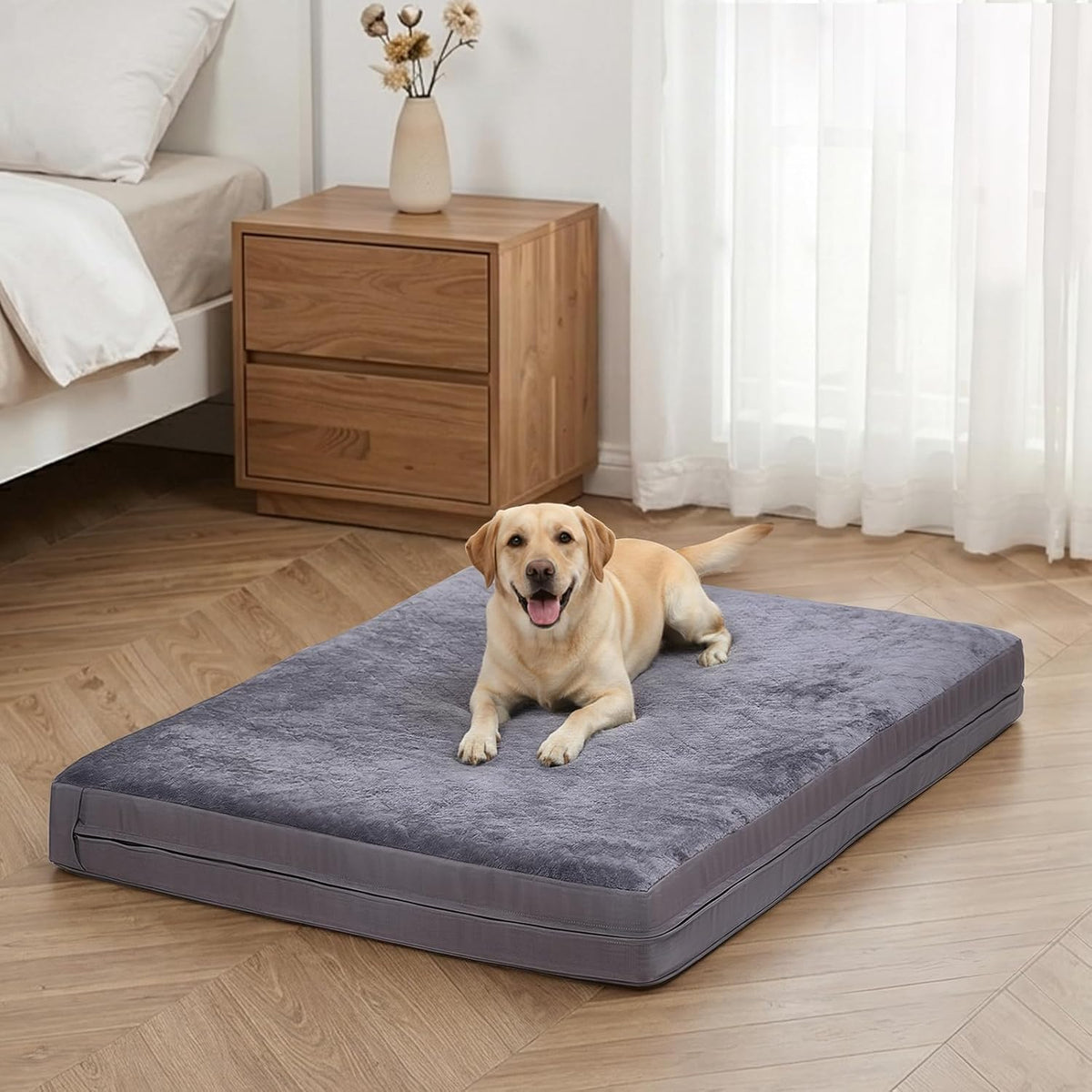 XXL Dog Bed, Waterproof Dog Crate Bed, Extra Large Kennel Pads, 47X29