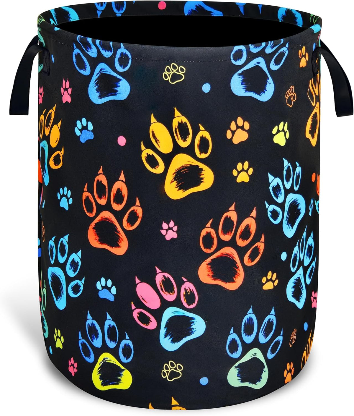 Dog Paw Laundry Basket Oxford Cloth Collapsible Clothes Hamper 18.9"X16.5"