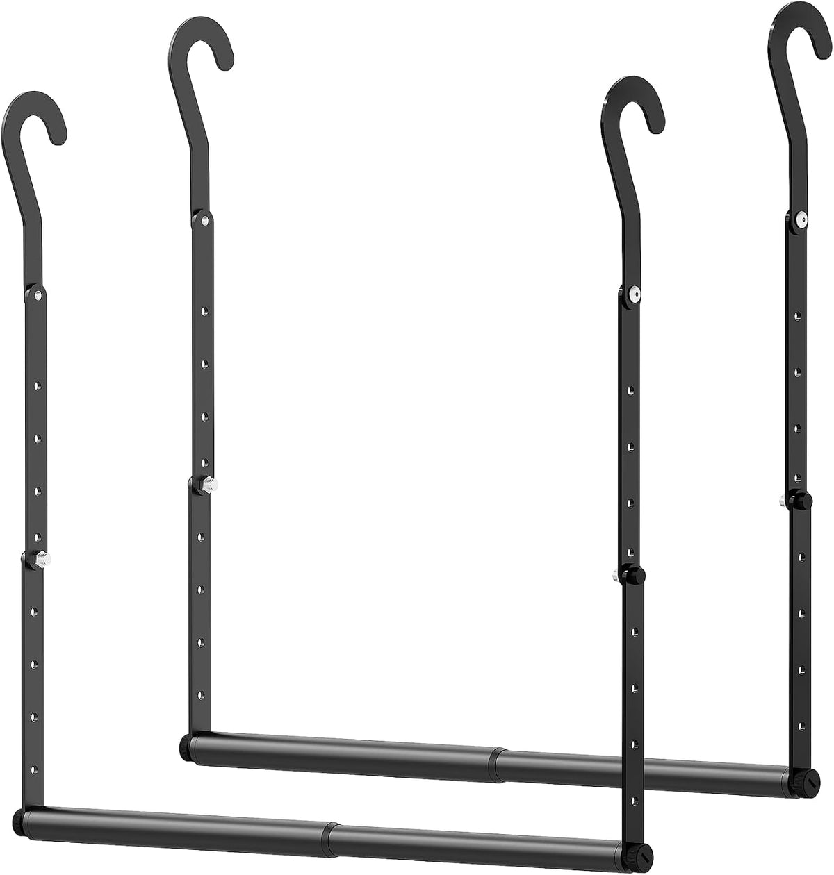 Mavivegue 2 Pack Adjustable Closet Rods for Hanging Clothes