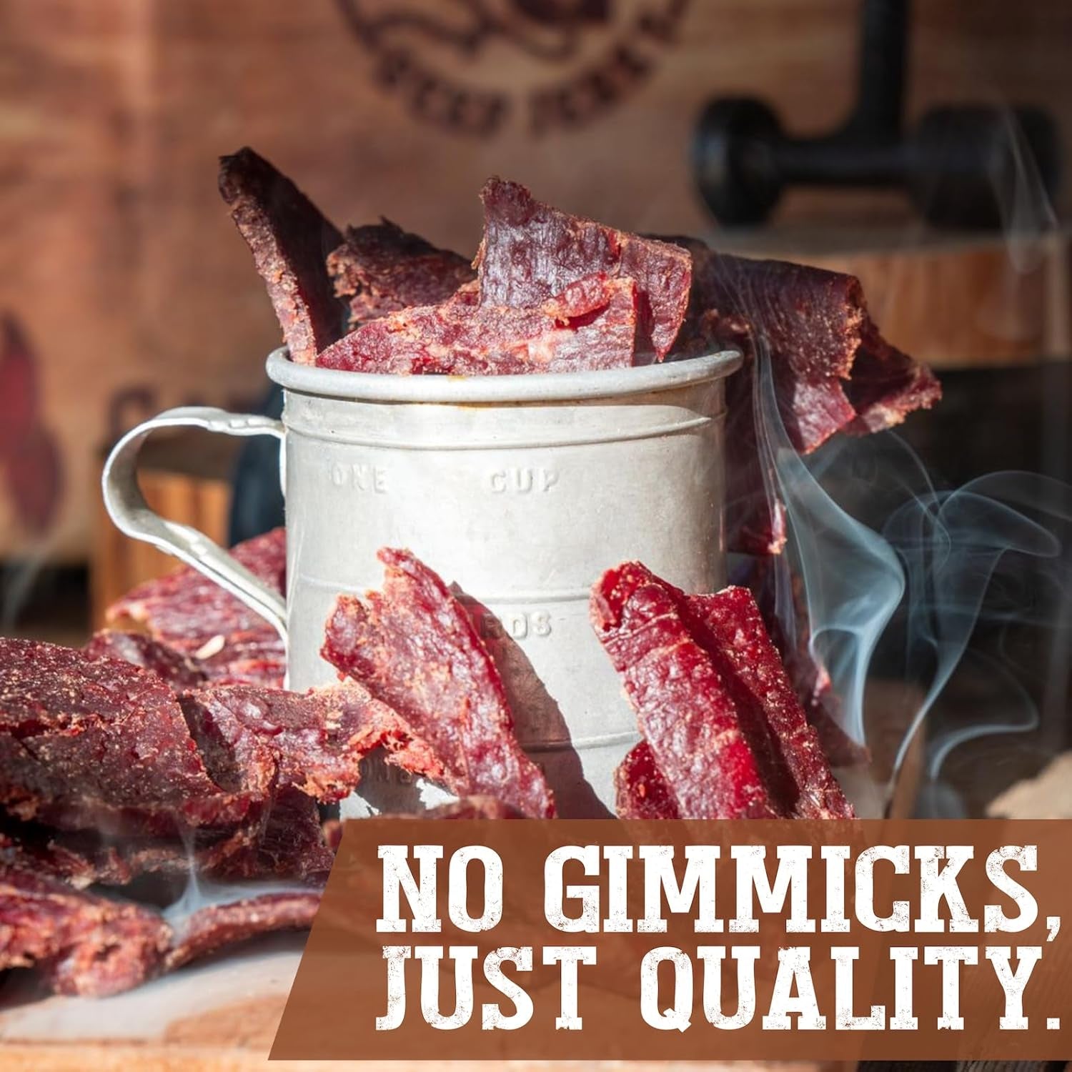 Cattleman'S Cut Peppered Beef Jerky, Premium Marinated Steak High Protein Meat Snacks, Keto Friendly, Gluten Free, Carnivore Travel Snack, Resealable Bag, 10 Ounces