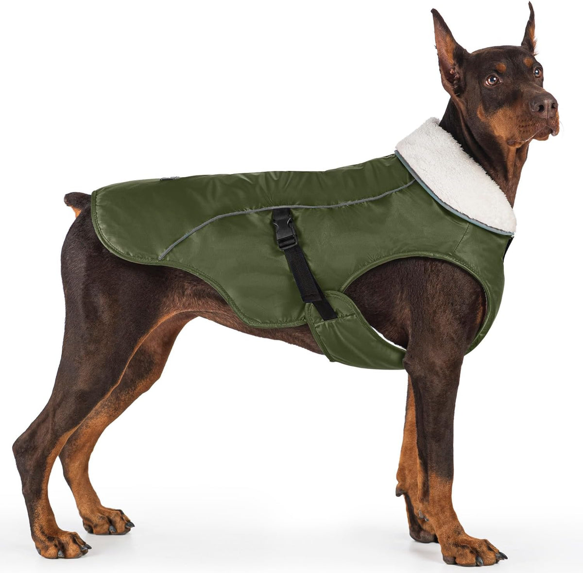 EMUST Dog Winter Coat, Waterproof Fleece Dog Jacket Winter for Large Dogs