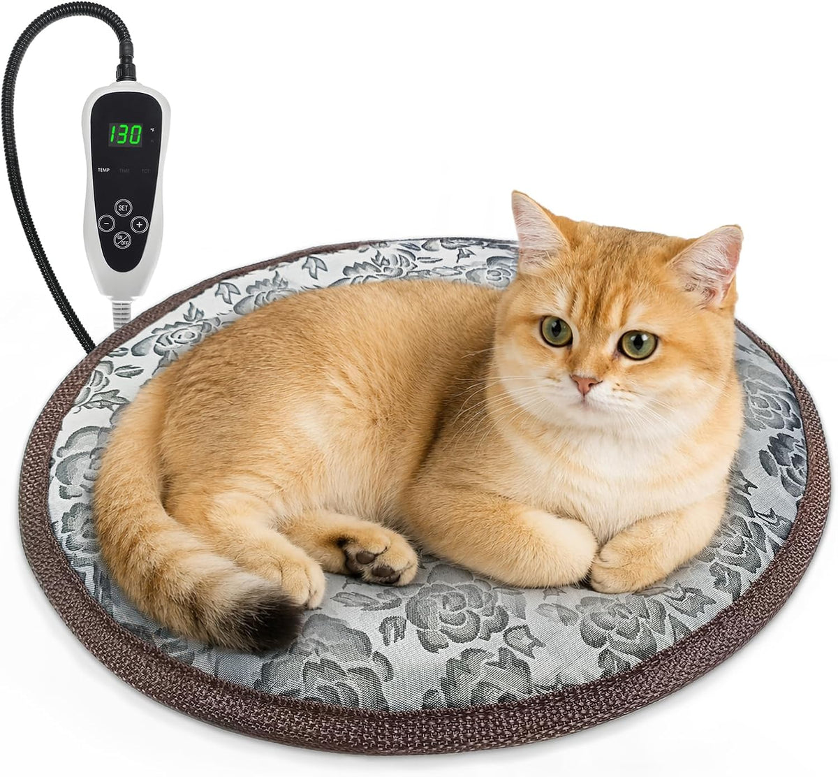 GOLOPET Dog Heating Pad-Round 16In with Normally Open Function