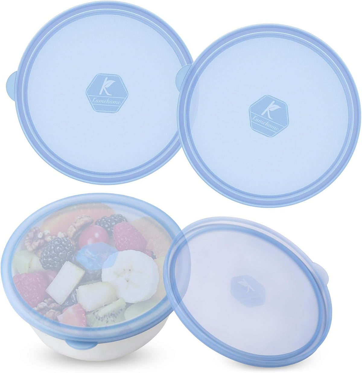 Silicone Lids for Corell Vitrell, 4 Pack Corell Bowl Lids for 28Oz Soup Bowls Corell Vitrell 428-PC, Freezer Microwave Dishwasher Safe