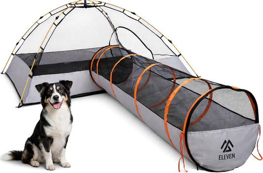 Elevon Extra-Large Pet Enclosure, Pop-Up Pet Tent & Tunel Suitable for Cats Dogs Rabbits, Indoor Outdoor Playpen Portable Exercise Tent with Carry Bag, 74" X 74"X 36"