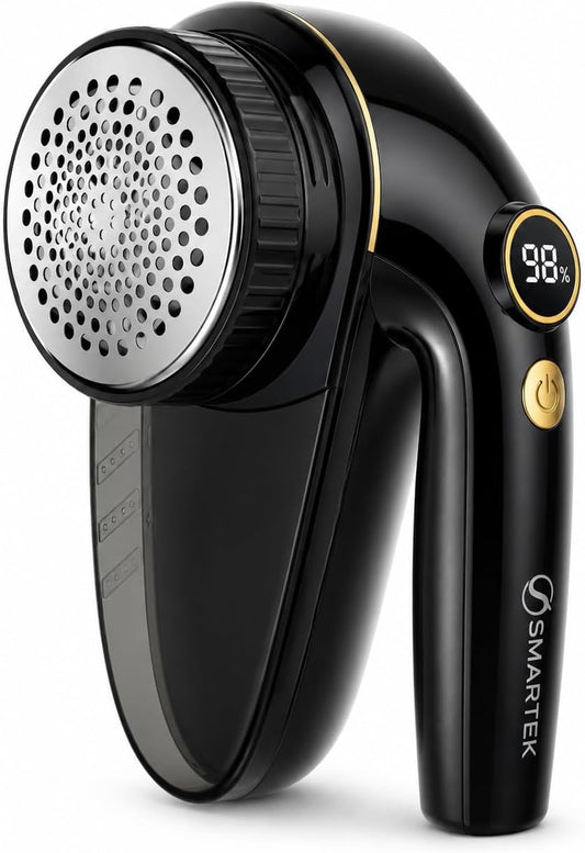 Smartek Fabric Shaver Fuzz Remover, Electric Lint Remover for Clothes, Sweater Shaver to Remove Pilling, Couch Cleaner (Rechargeable)