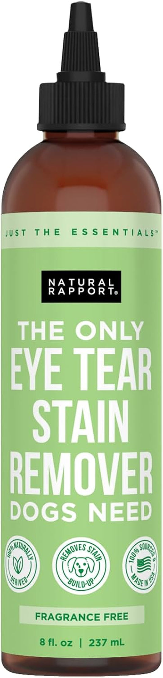 Natural Rapport Dog Tear Stain Remover, Gentle Eye Stain Liquid, 8 Oz