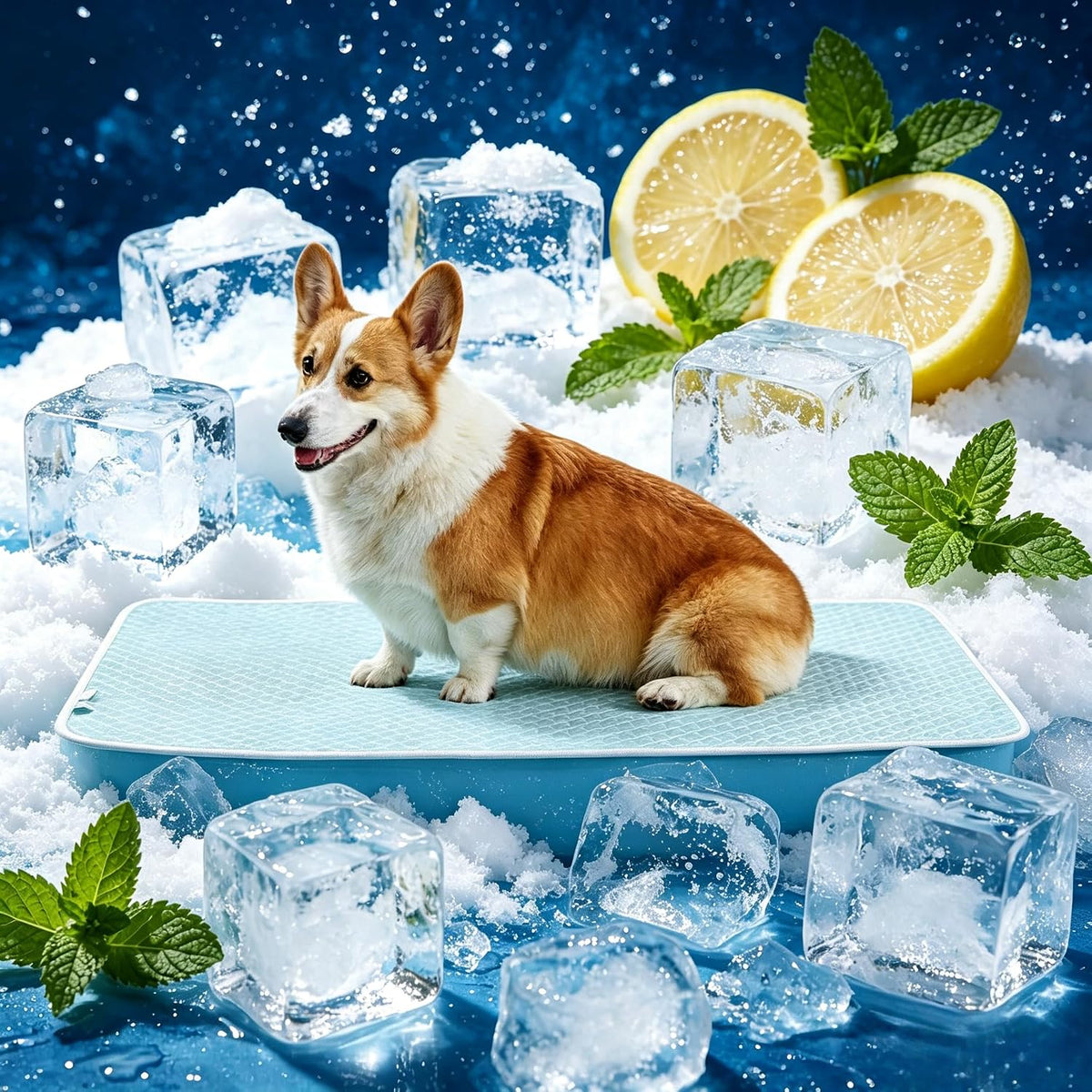 Self-Cooling Dog Mat, Q-Max>0.5 Breathable Pet Pad for Summer