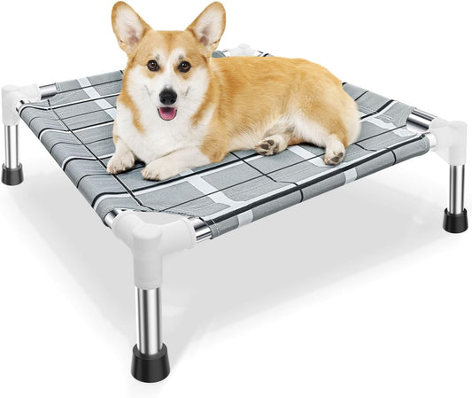 Elevated Dog Bed, Raised Cooling Lifted Dog Cot for Indoor & Outdoor