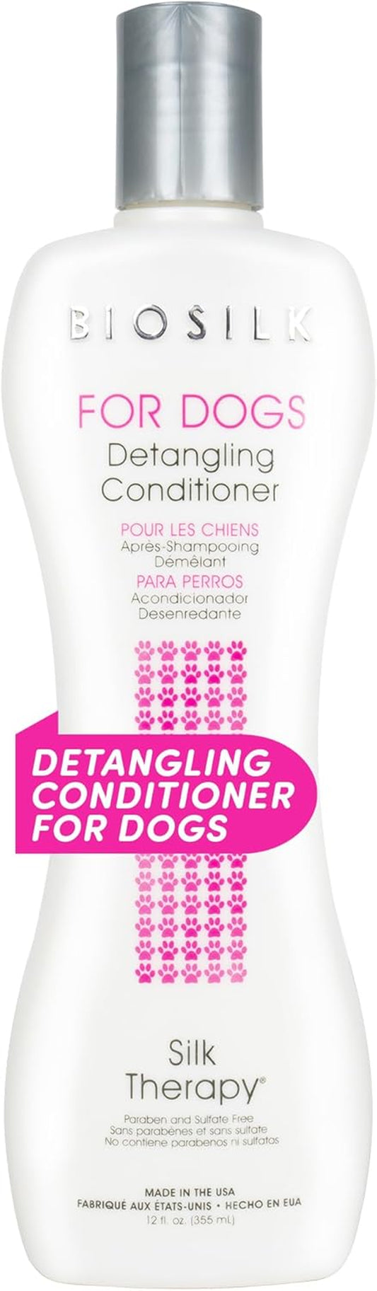 Biosilk for Dogs Silk Therapy Detangling Conditioner, 12 Fl Oz