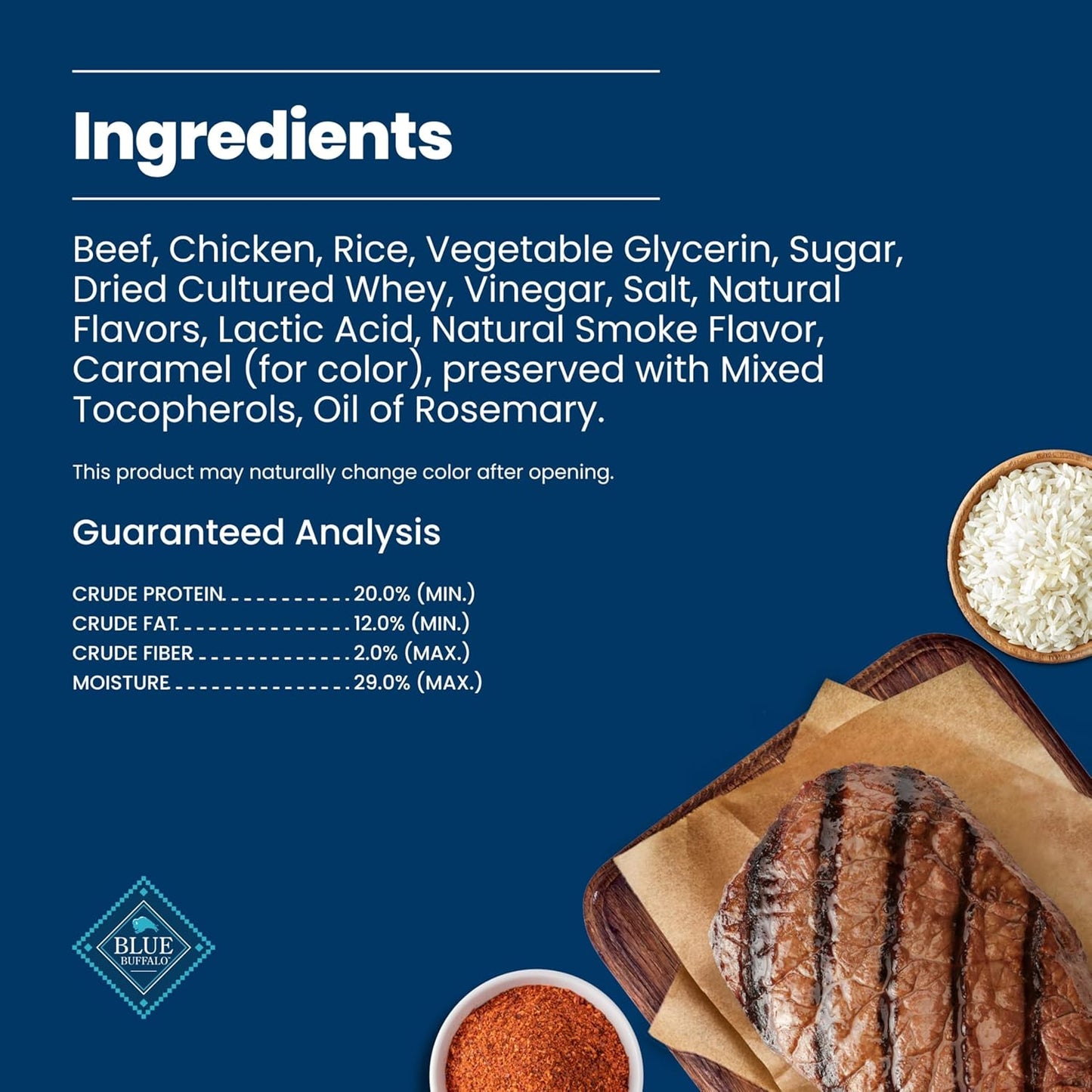 Blue Buffalo Nudges Steak Jerky Cuts Natural Dog Treats, Tender & Meaty Dog Snacks, Healthy Reward or Training Treat, Made in the USA with Beef, No Artificial Preservatives, 16 Oz.