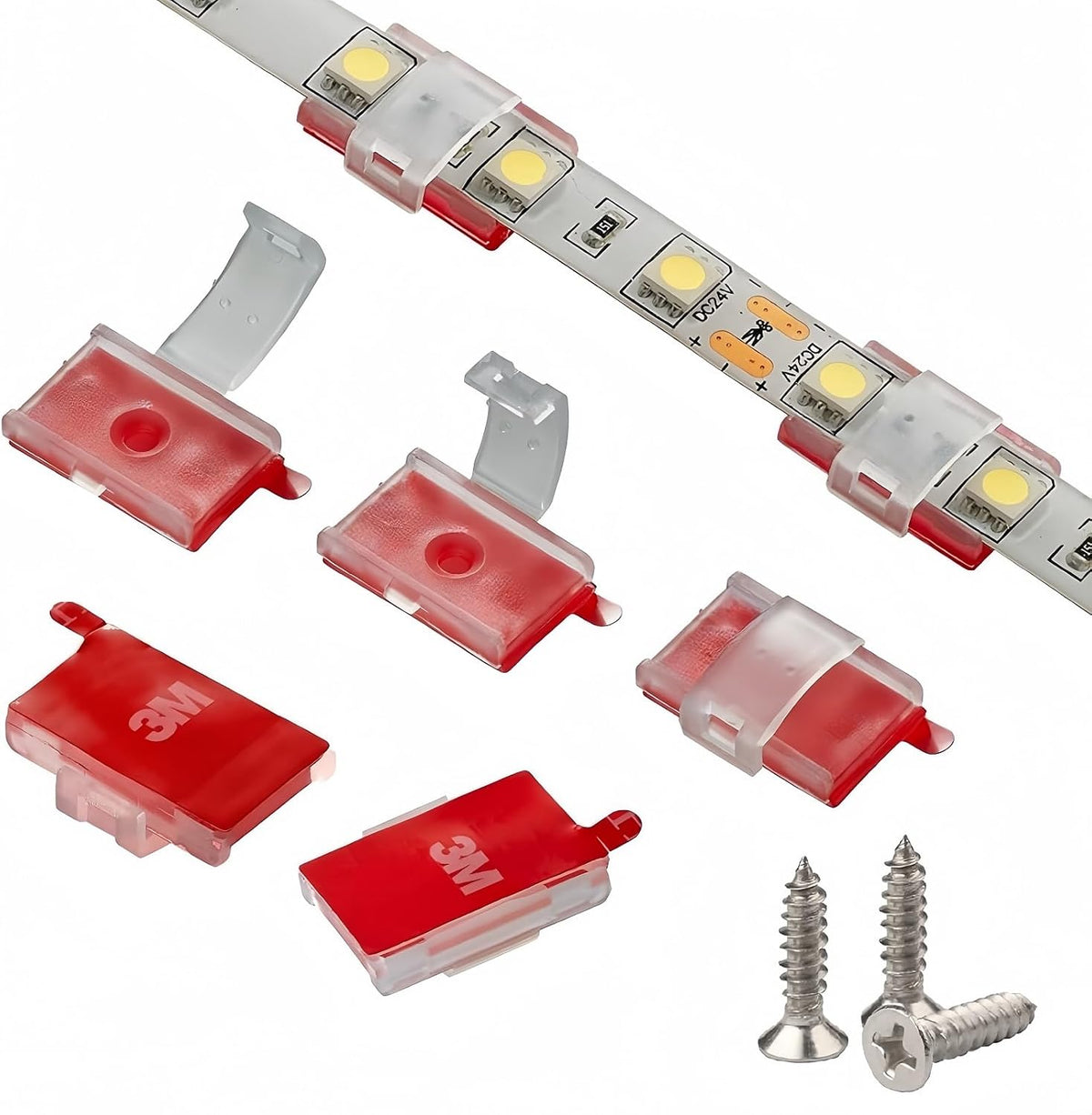 100 Pack Strip Light Clips LED Strip Light Mounting Clip for 8-10Mm IP20/65