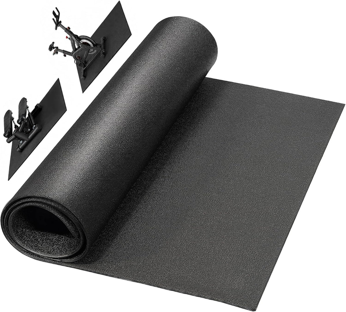 HULKFIT High Density 1/4-Inch Equipment Mat – Non-Slip Floor Protection Pad for Treadmill, Elliptical, Exercise Bike, Yoga & Heavy Gym Equipment – 24" L X 48" W (2 X 4FT)