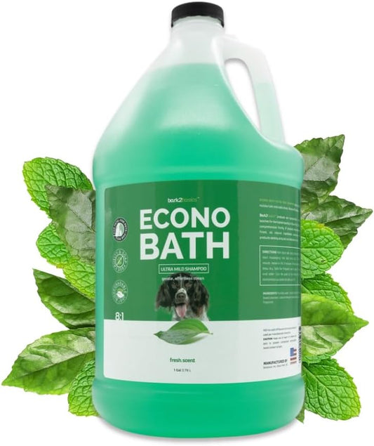 Bark2Basics Econo Bath Ultra Mild Dog Shampoo, Bulk Value, 1 Gallon, 8:1