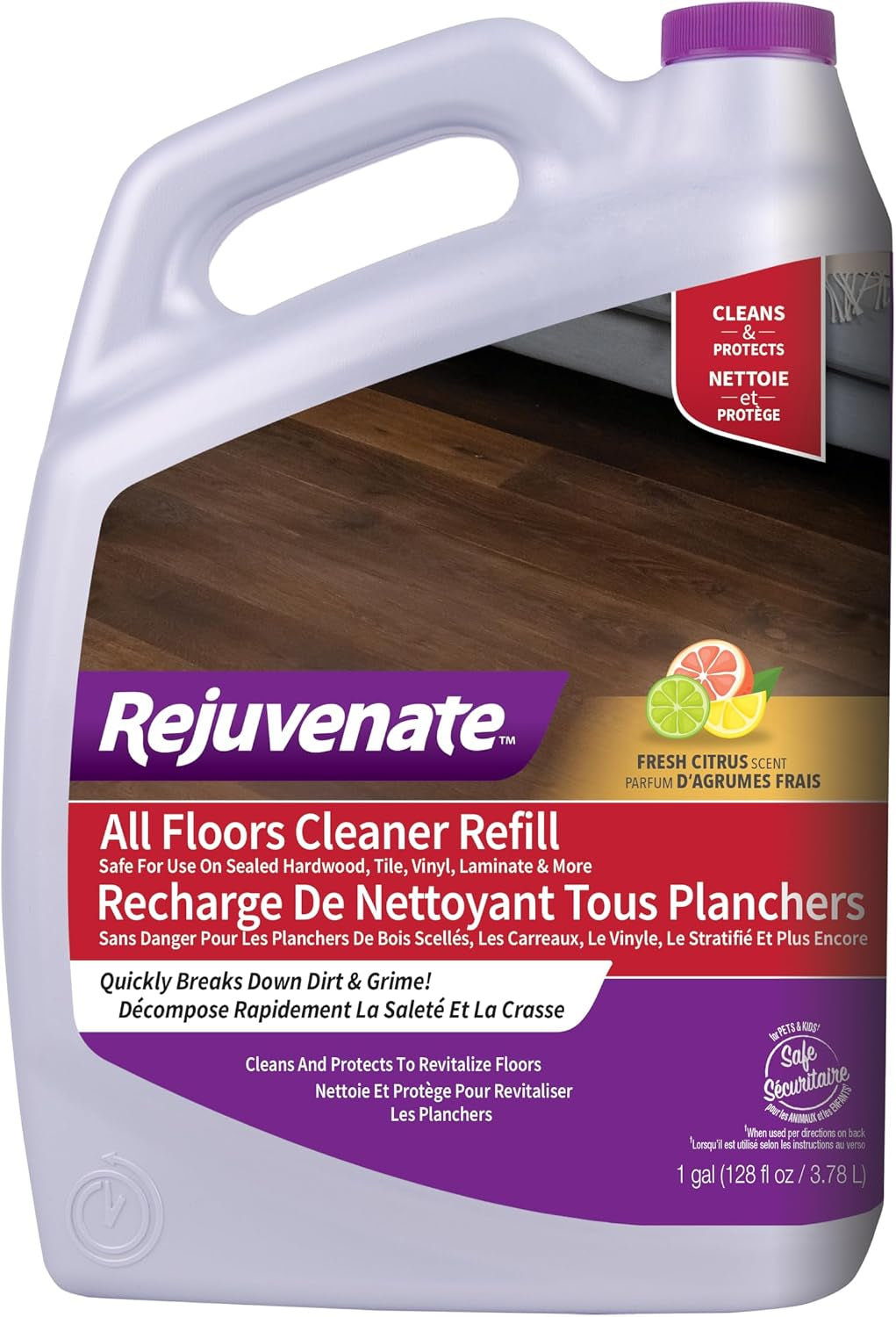 Rejuvenate All Floors Cleaner Refill 1 Gal, Fresh Citrus Scent