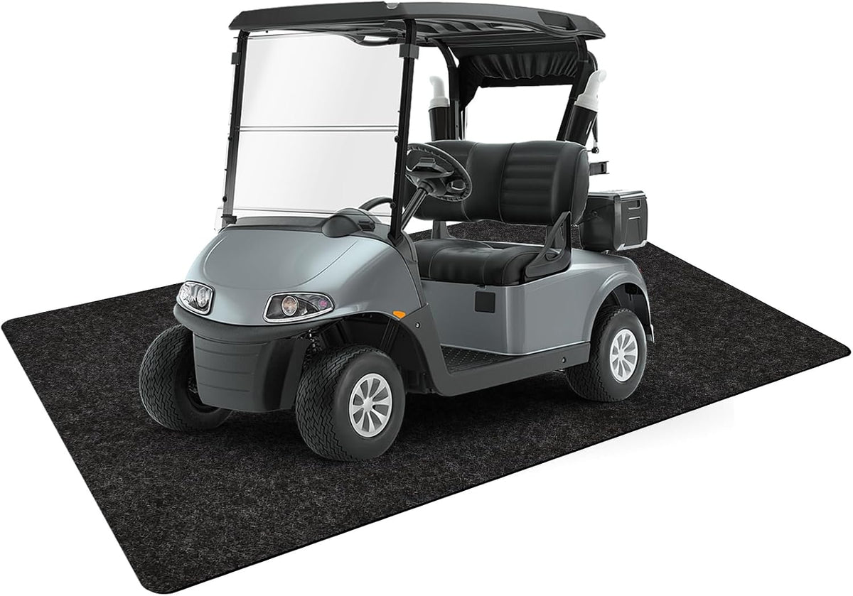 Non-Slip Golf Cart Parking Mat 4.9 Ft × 9.1 Ft Garage Floor Mat