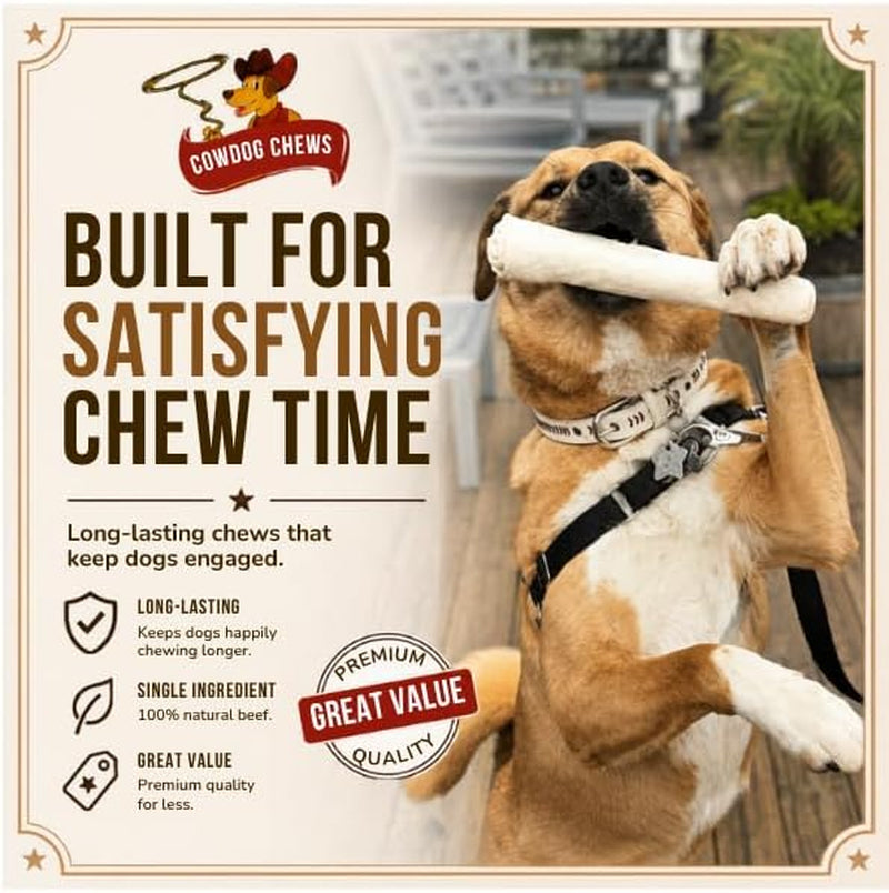 Cowdog Chews Retriever Roll 9-10 Inch All Natural Rawhide Product (20 Pack)
