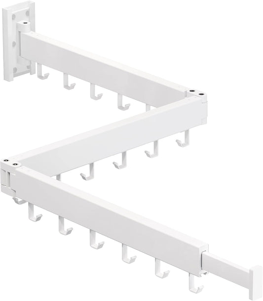 Clothes Drying Rack Wall Mounted,Drying Rack Clothing,Laundry Drying Rack Wall Mount,Collapsible Drying Racks for Laundry,Retractable,Foldable,Clothes Hanger Rack,Clothes Dryer Rack,White Color