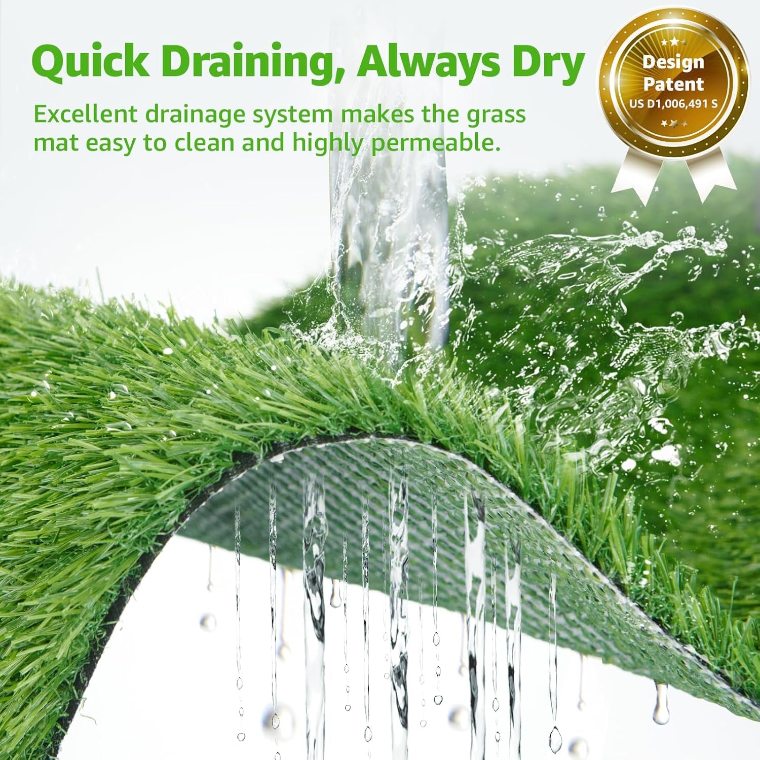 Dog Grass Large Potty Patch, Dog Litter Boxes Artificial Grass Bathroom Turf for Pet Training, Washable Puppy Pee Pad, Perfect Indoor/Outdoor Portable Potty Pet Loo (Tray System-35"X22.6")