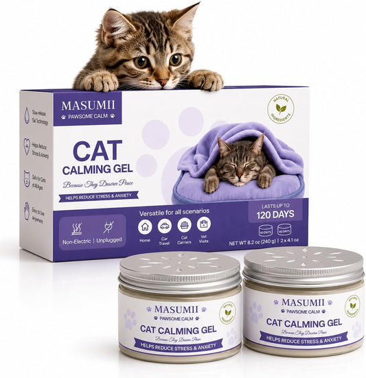 Cat Calming Gel Pheromone Diffuser for Multicats & Kittens, 2-Pack, up to 120 Days of Continuous Calm, No Electricity or Batteries, Passive Scent Release, Covers around 700 Sqft