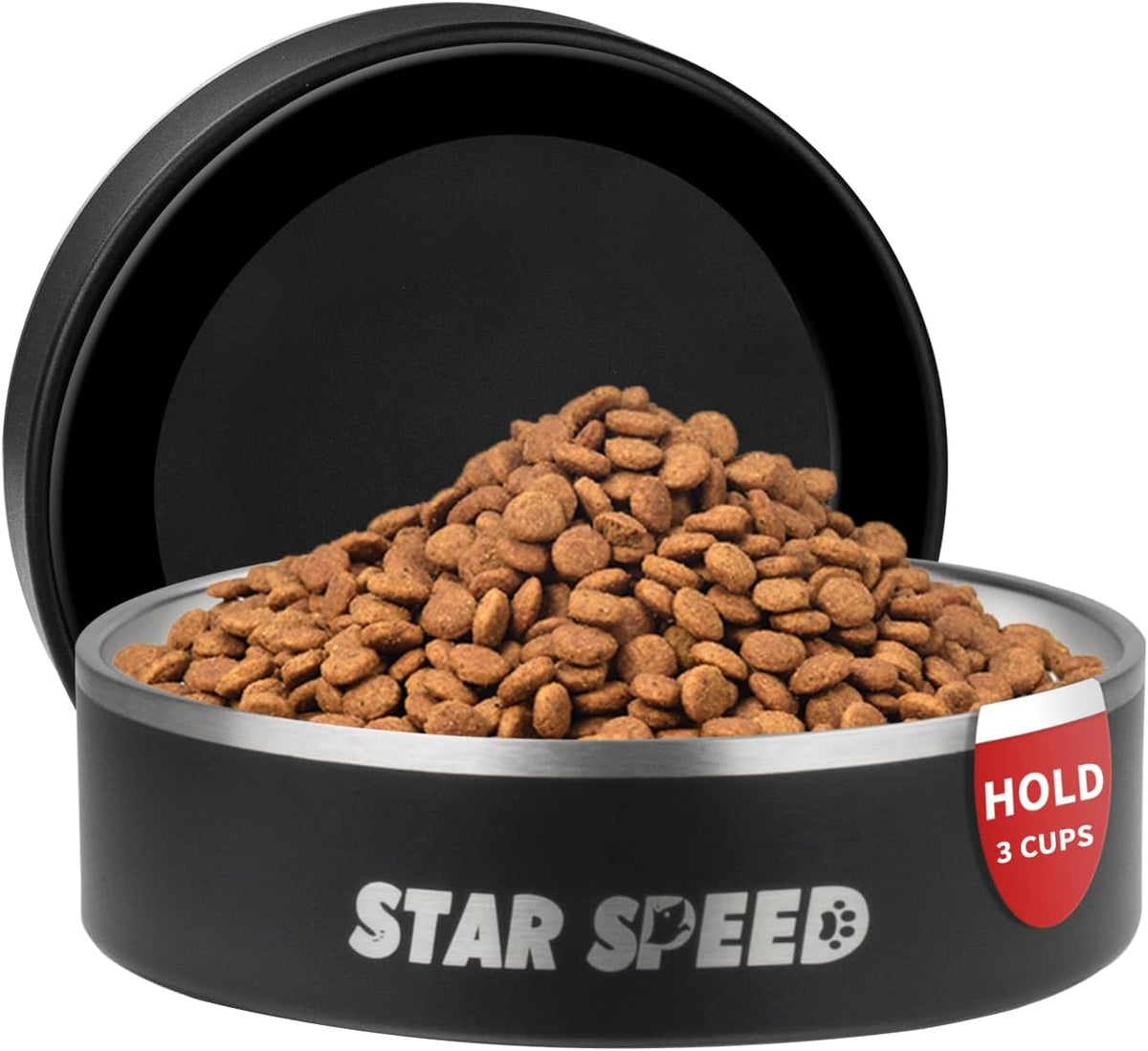 Starspeed 24Oz Insulated Stainless Steel Dog Bowls(Black