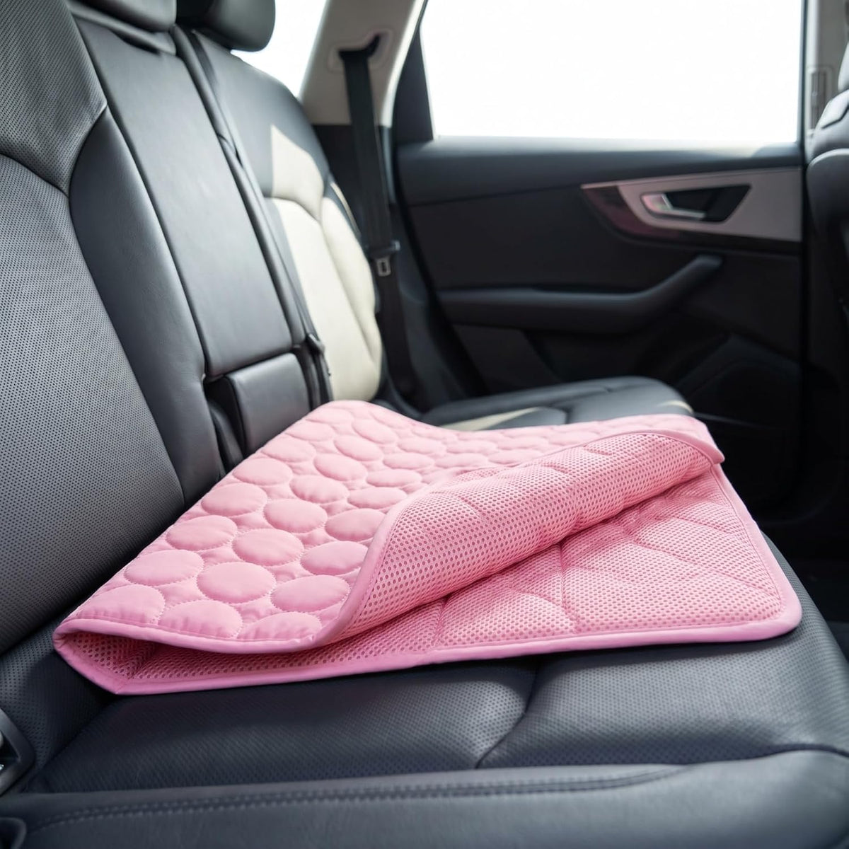 Small Dog Cooling Mat Ice Silk 16X12In Pet Summer Pad for Cats Pink