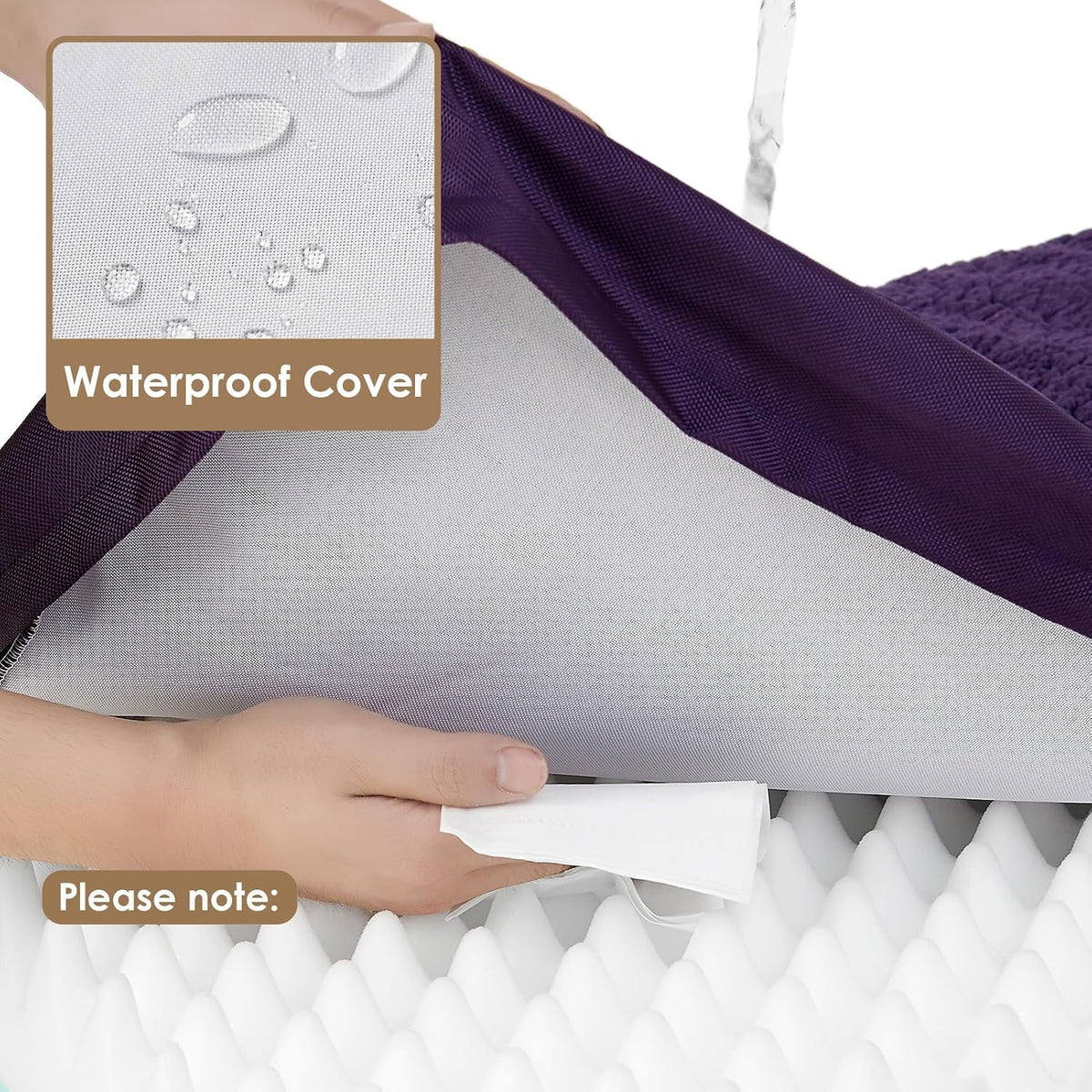 EHEYCIGA Orthopedic Dog Bed Large with Removable Washable Cover, 35X23