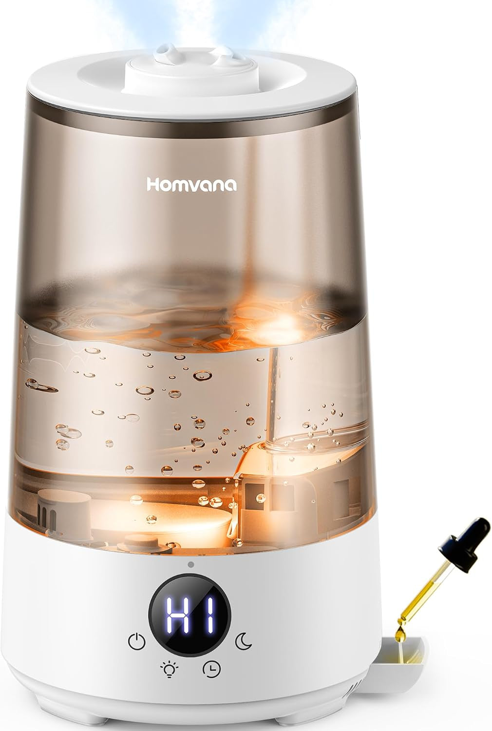 Homvana 3.6L Cool Mist Humidifiers for Bedroom, Baby, Large Room, Grey