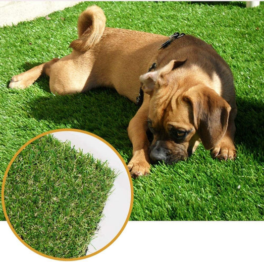 Artificial Grass Lawn Turf 4 FT X 7 FT(28 Square FT) 0.8Inch Realistic Synthetic Grass Mat, Indoor Outdoor Garden Lawn Landscape for Pets,Fake Faux Grass Rug with Drainage Holes