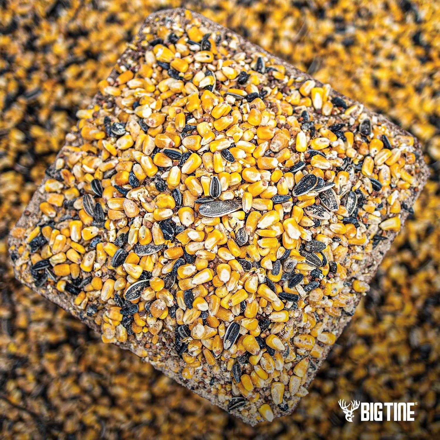 Big Tine Fortified Deer Blend, 10 Lbs, Cherry Rush Flavor, Whole Grain Feed, Nitro Mineral Formula, Nutritious, Packed with Vitamins and Minerals, Supports Antler Growth, Gravity or Ground Feeding