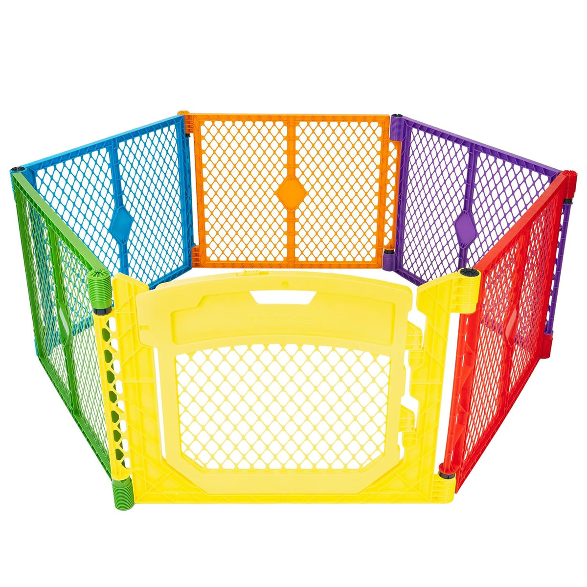 Toddleroo Superyard Ultimate: 6-Panel Baby Playard with Door; Colorplay