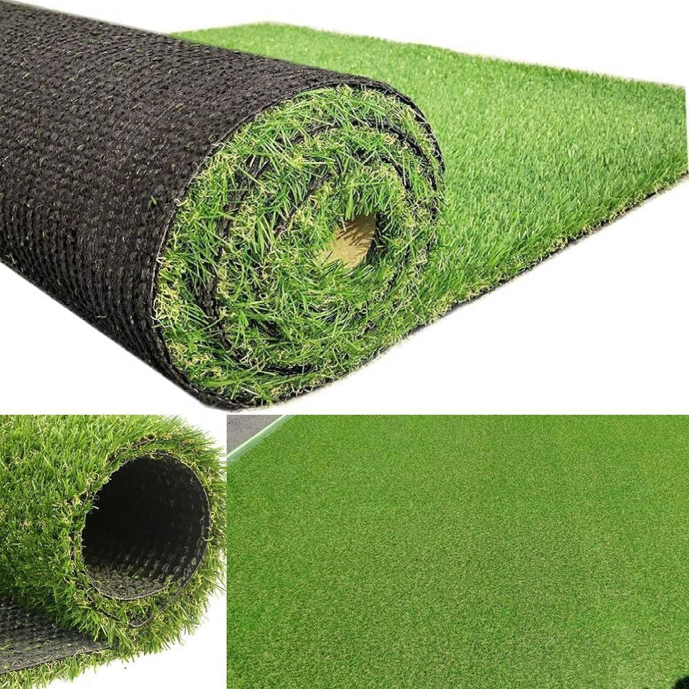 Realistic Artificial Grass Turf, Indoor Outdoor Lawn Landscape Pet Dog Mat Synthetic Thick Fake Grass Rug Carpet for Garden Backyard Balcony,3Ft X 10FT