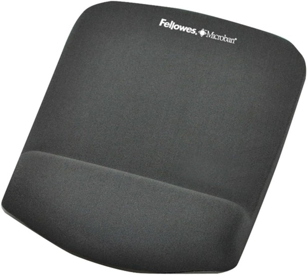 Fellowes Plushtouch Foam Mouse Pad Wrist Support with MICROBAN - Graphite (9252201)