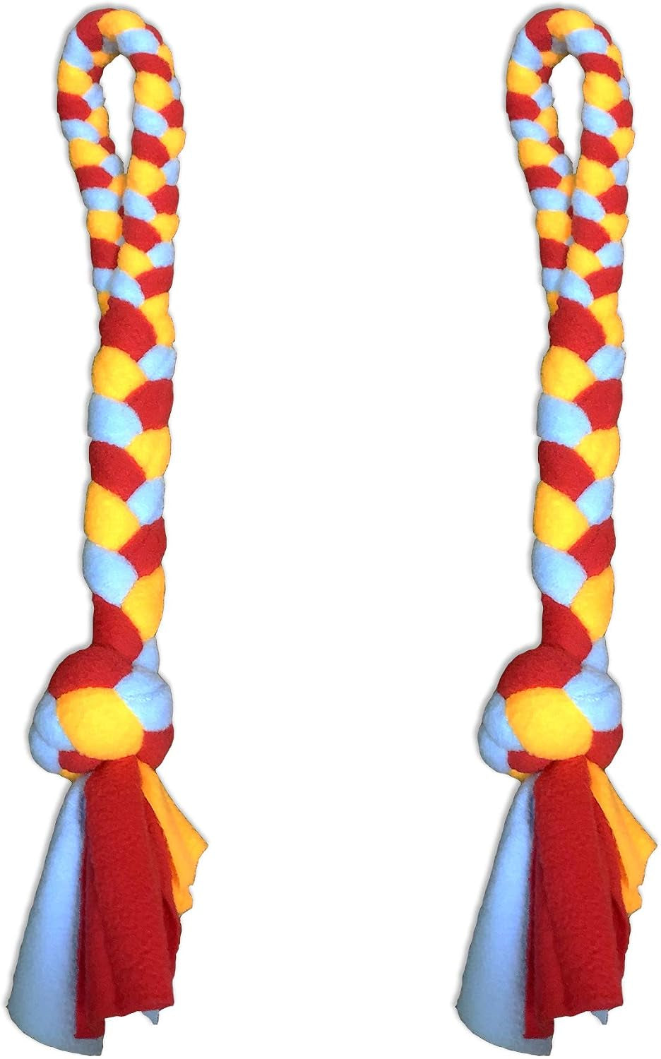 Dog Fleece Rope Teaser Toy as Replacement to Chase and Tug (A-2PCS)