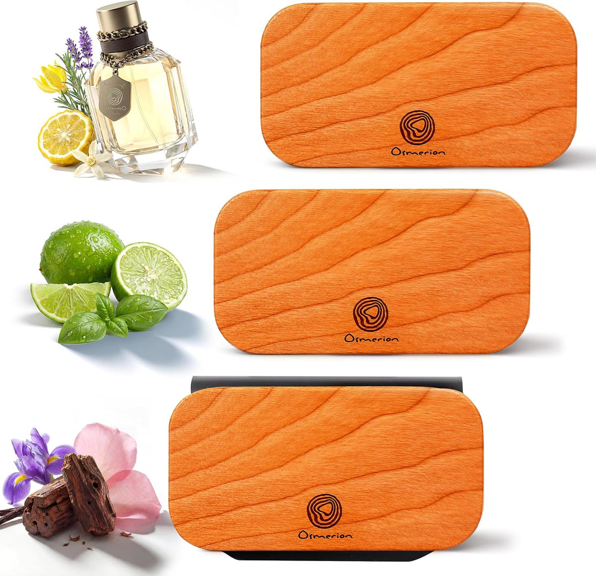 Premium Wood Car Air Freshener, Visor Clip, Long Lasting Scent