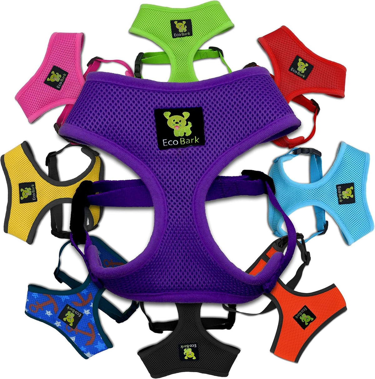 Classic Dog Harness, Innovative Mesh No Pull No Choke Design, XXL, Purple