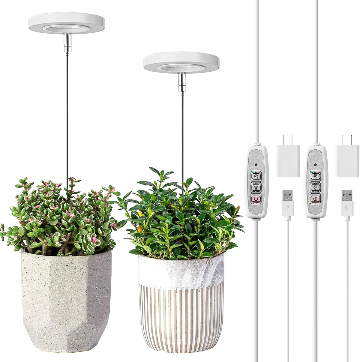 LORDEM Grow Light for Indoor Plants, Full Spectrum LED 2 Packs