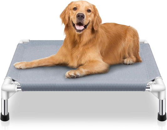 Elevated Dog Bed, Raised Outdoor Dog Bed for Medium Dogs, Portable Pet Cots