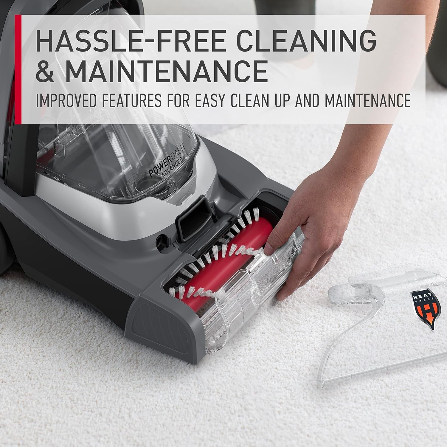 Hoover Powerdash Pet Advanced Compact Carpet Cleaner Machine with above Floor Cleaning, Lightweight Carpet Shampooer Machine, Pair with a Hoover Carpet Cleaner Solution for a Bright, Refreshed Home