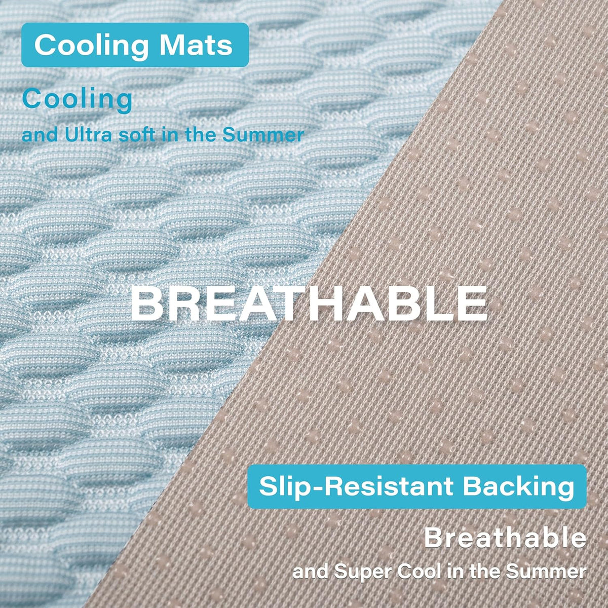MICROCOSMOS Dog Sleeping Pad & Pet Cooling Mat- Breathable Bubble Surface, EZ Clean. Keep Cooling for Pets, Kids and Adults in Summer.(Bluewhite, 28" X 22")