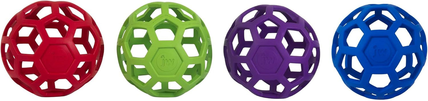 JW Pet Hol-Ee Roller Dog Toy Puzzle Ball, Natural Rubber, Extra Large (7.5 Inch Diameter), Colors May Vary, (Count of 1)
