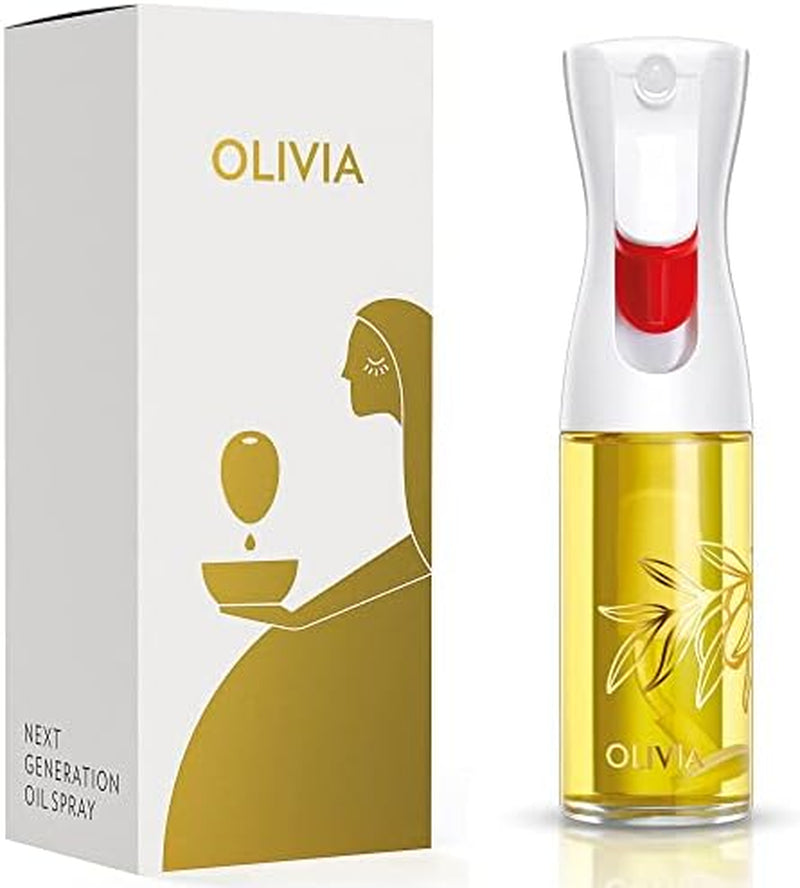 FLAIROSOL OLIVIA. the Original Advanced Oil Sprayer for Cooking, Salads, Bbqs and More, Continuous Spray with Portion Control, Trusted by Chefs. Patented Technology. (Glass Bottle) (Golden Leaves)