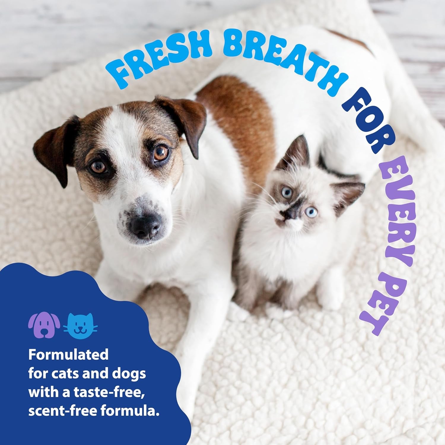 Dental Fresh – Advanced Plaque & Tartar Support Water Additive for Dogs & Cats – Helps Freshen Breath and Clean Teeth without Brushing – 17 Fl Oz