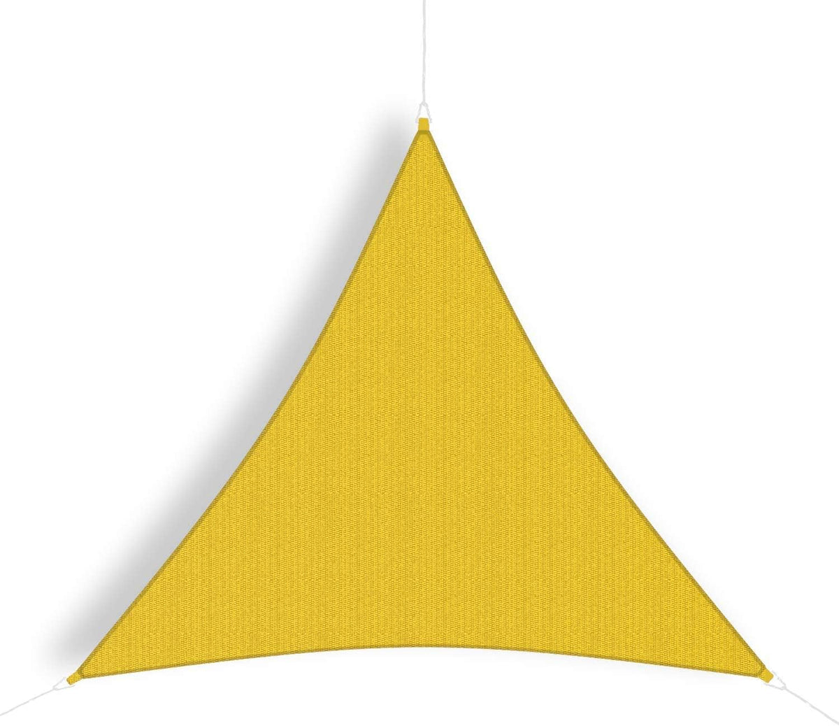 Coolaroo Party Shade Sail - 90% UV Block Lightweight Outdoor Sun Shade with Ropes, Portable Breathable Shade for Picnics, Playdates, or Events, 9Ft 10In. Triangle, Yellow