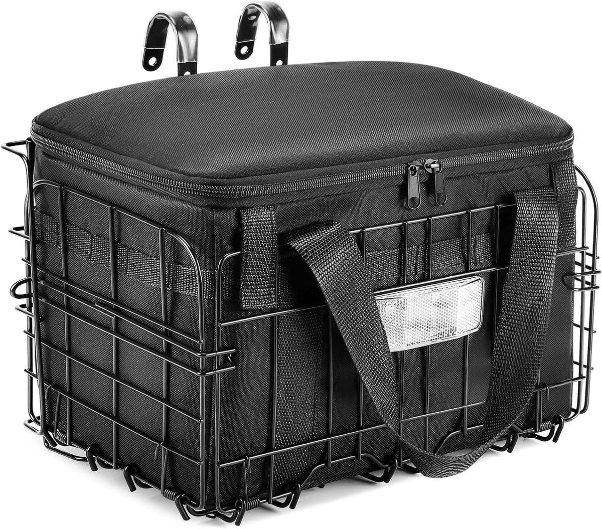 CDYWD Folding Bike Basket Front, Bicycle Handlebar Basket with Liner Bag