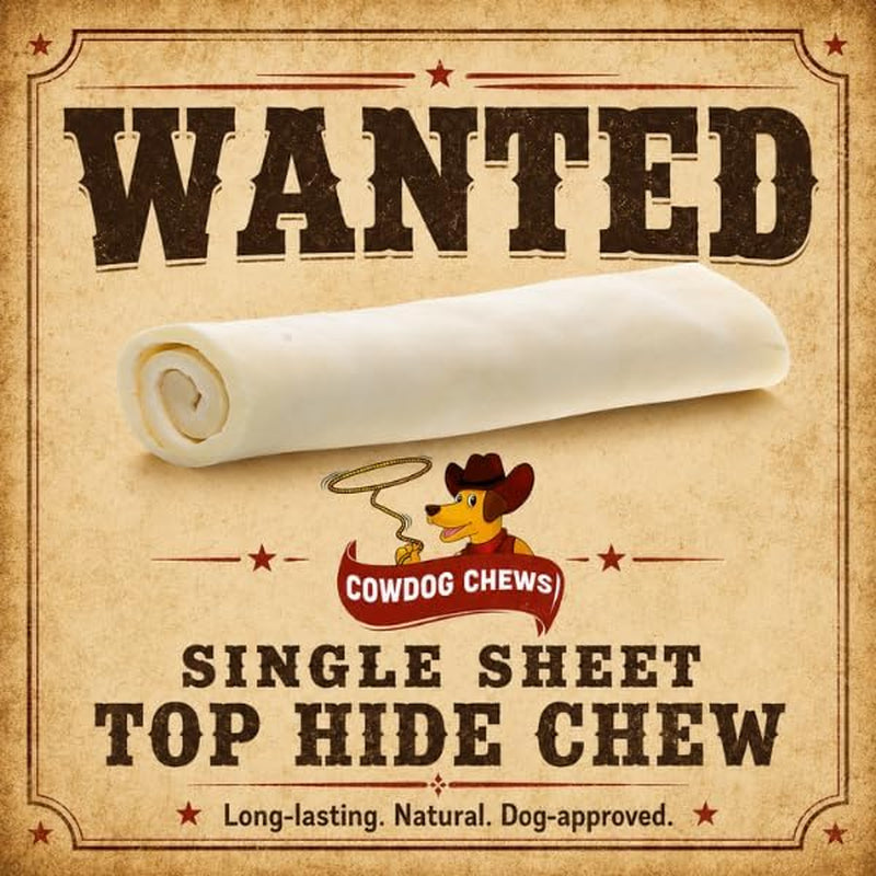 Cowdog Chews Retriever Roll 9-10 Inch All Natural Rawhide Product (20 Pack)